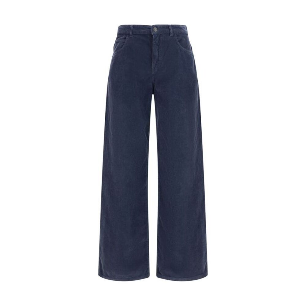 The Row Blue Cotton Casual Women's Pants